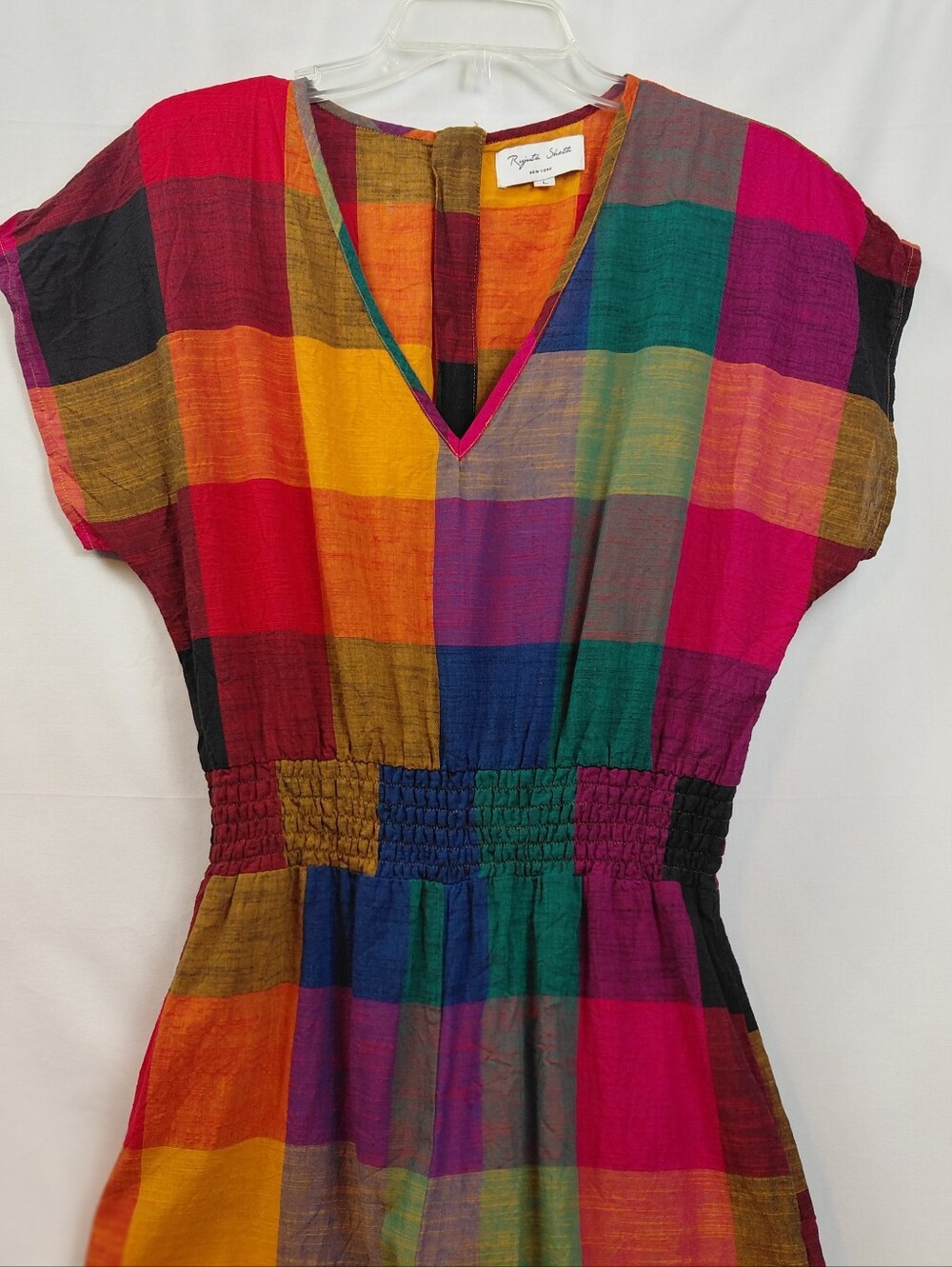 Rujinta Sheth Marie Cinch Jumper Multi Chex Size Large - Picture 5 of 9